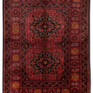 Afghanske tepper - Kunduz - 138 x 96 cm - rød