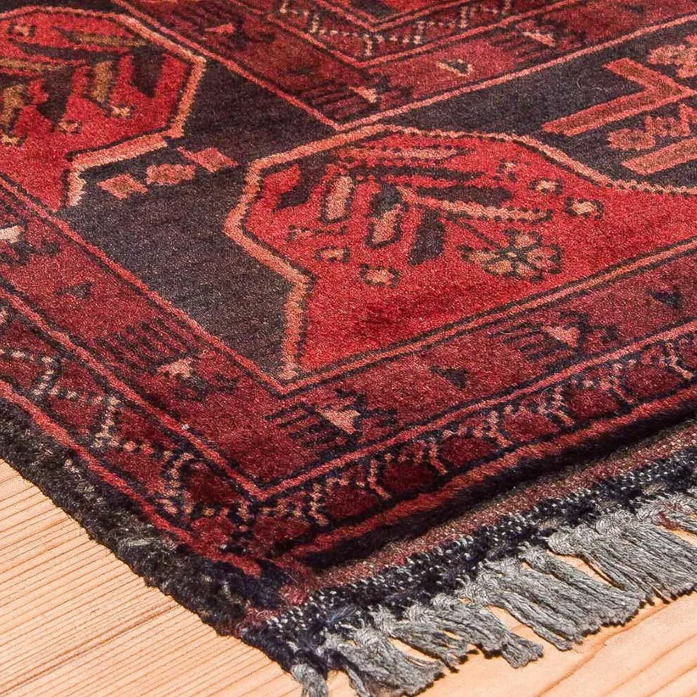 Afghanske tepper - Kunduz - 138 x 96 cm - rød