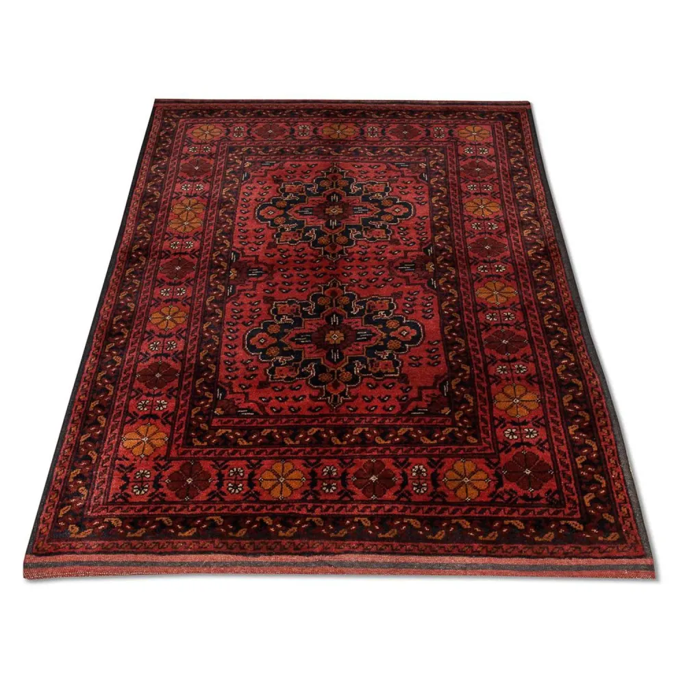 Afghanske tepper - Kunduz - 138 x 96 cm - rød