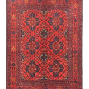 Afghanske tepper - Kunduz - 142 x 103 cm - rød