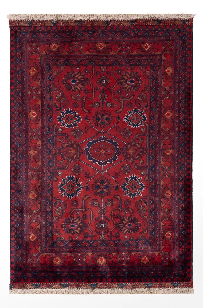 Afghanske tepper - Kunduz - 149 x 101 cm - rød