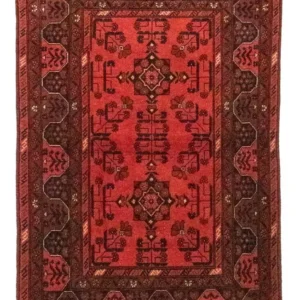 Afghanske tepper - Kunduz - 150 x 100 cm - rød