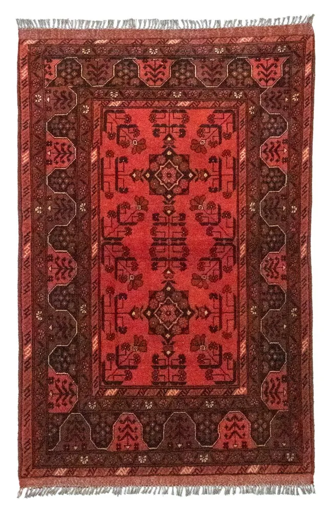Afghanske tepper - Kunduz - 150 x 100 cm - rød