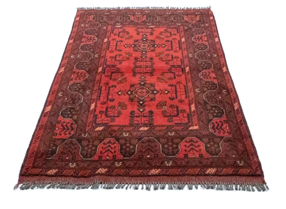 Afghanske tepper - Kunduz - 150 x 100 cm - rød