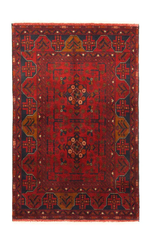 Afghanske tepper - Kunduz - 154 x 100 cm - rød