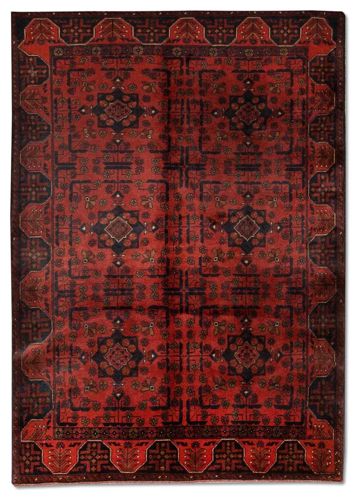 Afghanske tepper - Kunduz - 186 x 122 cm - rød