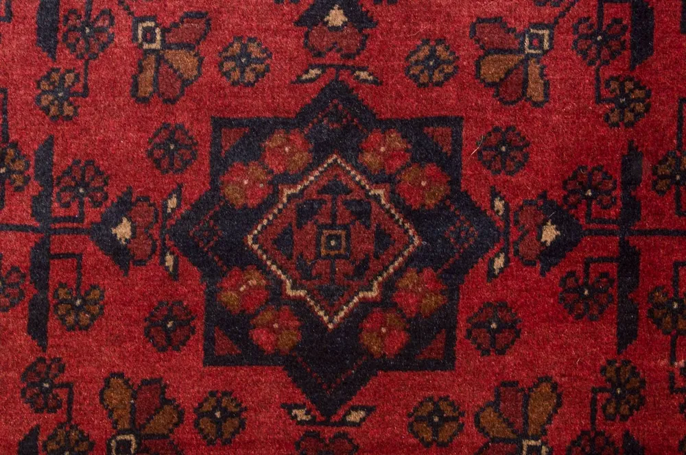 Afghanske tepper - Kunduz - 186 x 122 cm - rød