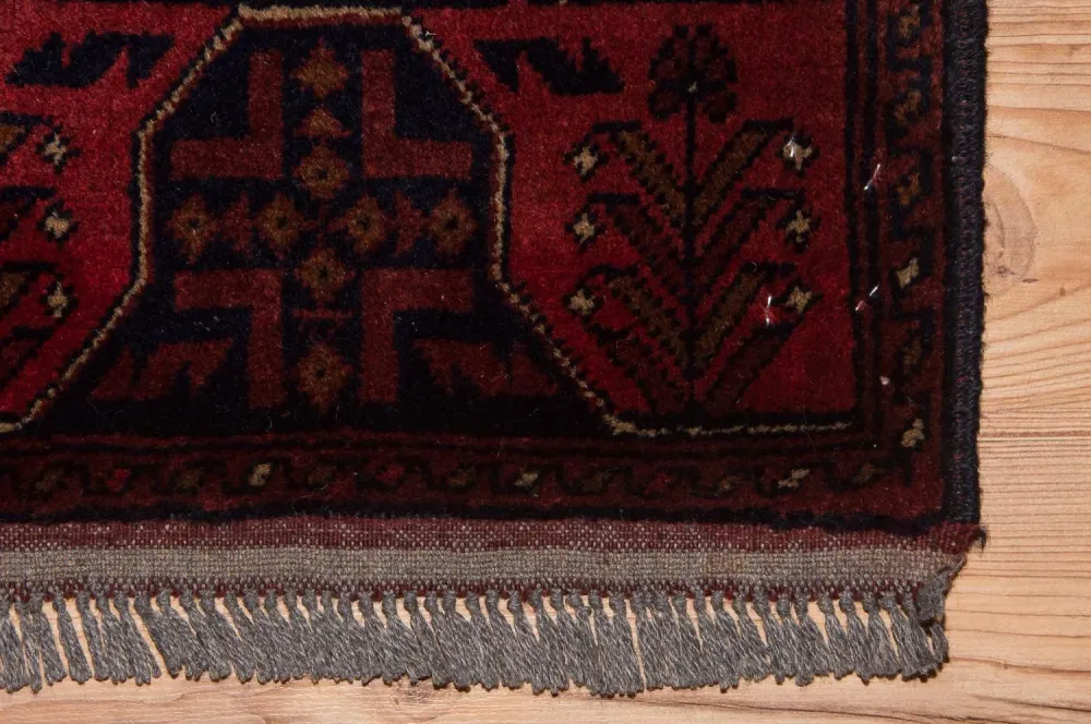 Afghanske tepper - Kunduz - 186 x 122 cm - rød