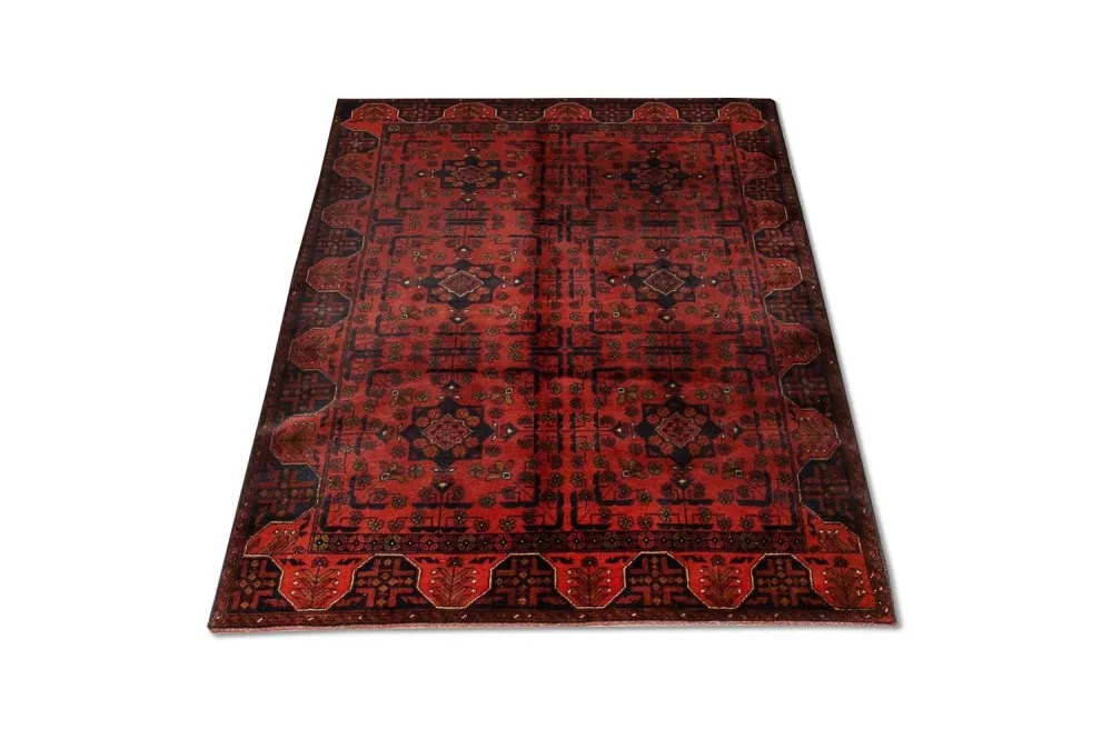 Afghanske tepper - Kunduz - 186 x 122 cm - rød