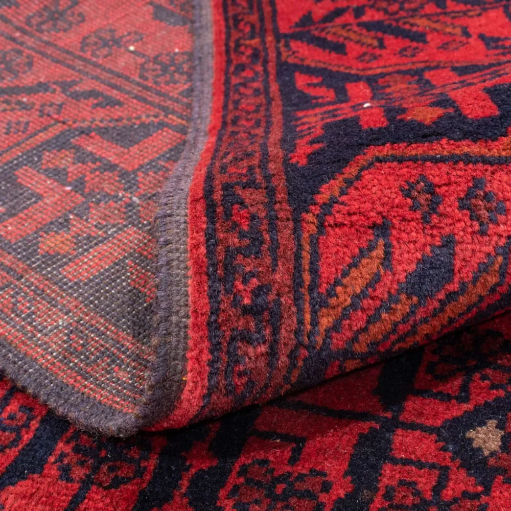 Afghanske tepper - Kunduz - 186 x 126 cm - rød