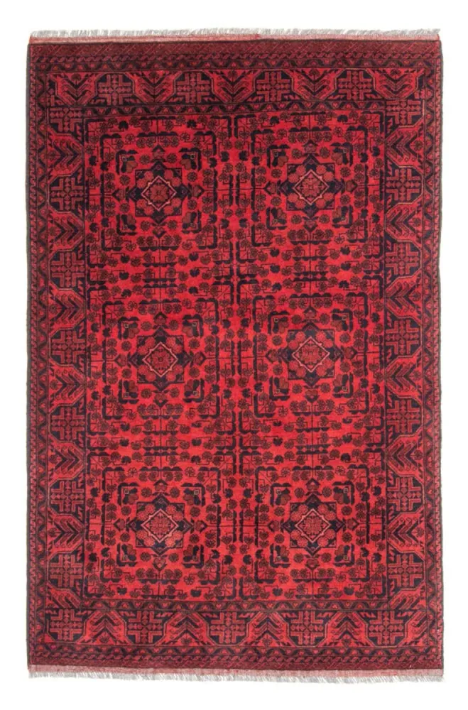 Afghanske tepper - Kunduz - 187 x 122 cm - rød