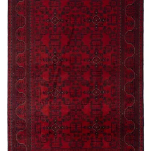 Afghanske tepper - Kunduz - 193 x 124 cm - mørk rød