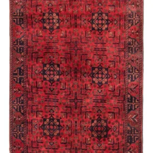 Afghanske tepper - Kunduz - 193 x 129 cm - rød
