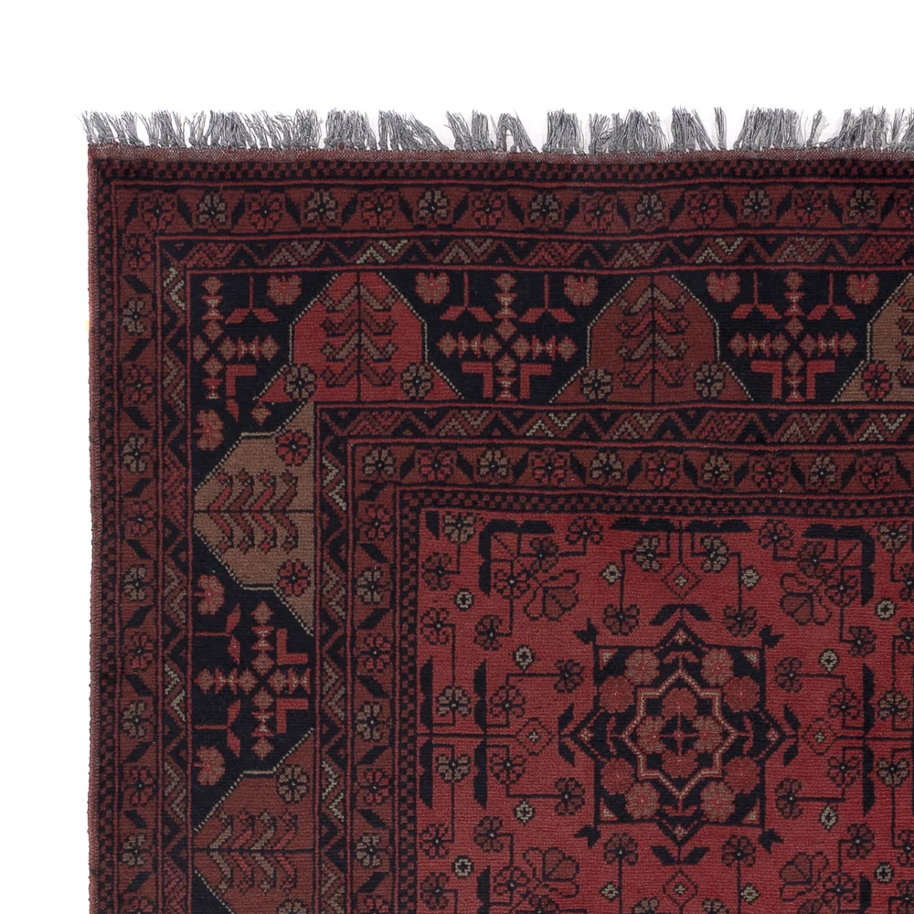 Afghanske tepper - Kunduz - 195 x 149 cm - rød