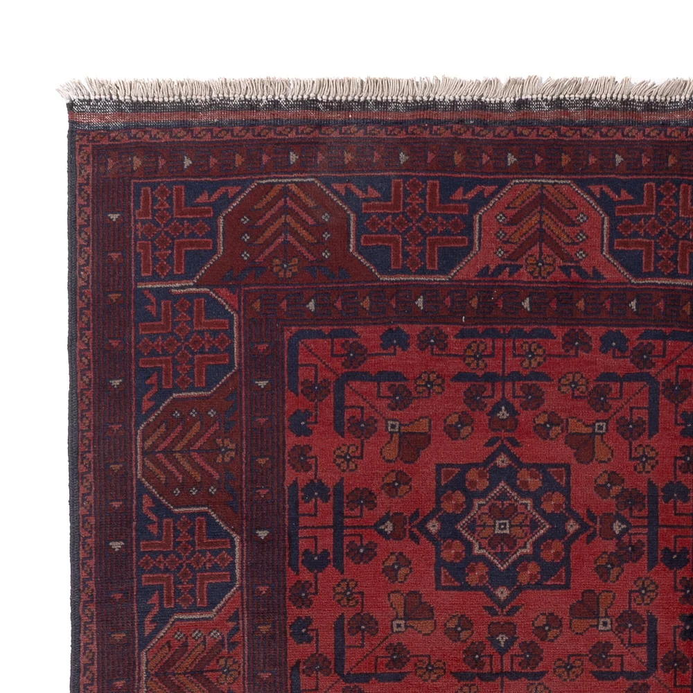 Afghanske tepper - Kunduz - 196 x 149 cm - rød