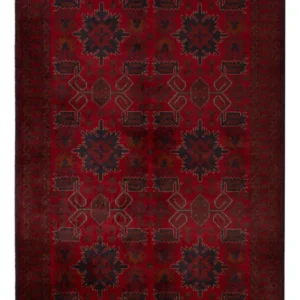 Afghanske tepper - Kunduz - 197 x 125 cm - rød