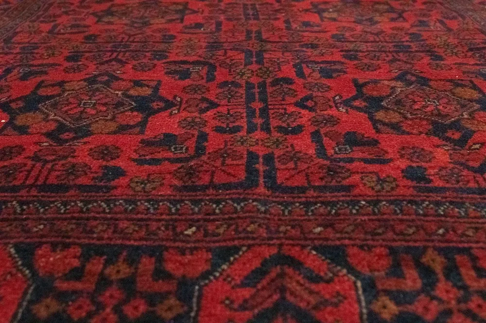 Afghanske tepper - Kunduz - 197 x 126 cm - rød