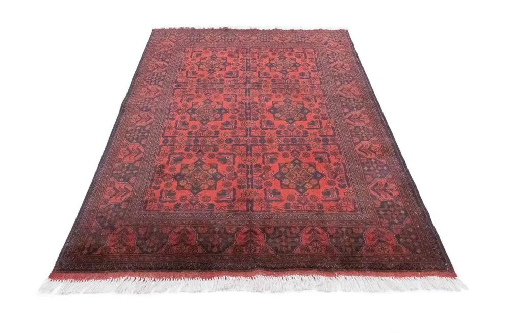Afghanske tepper - Kunduz - 197 x 126 cm - rød