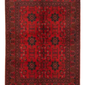 Afghanske tepper - Kunduz - 197 x 149 cm - rød