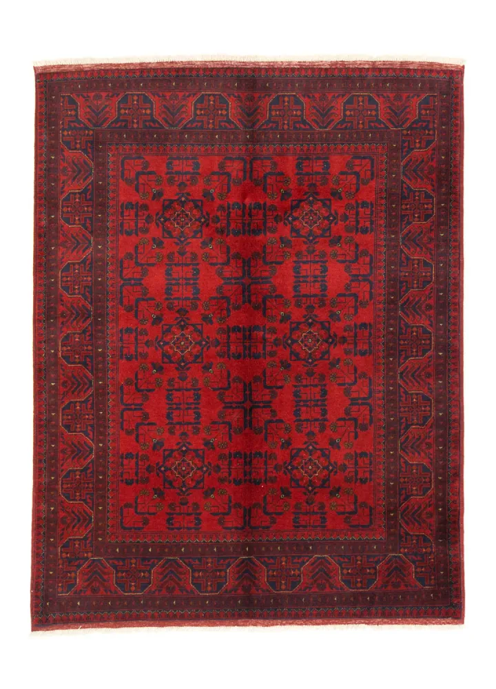 Afghanske tepper - Kunduz - 197 x 151 cm - rød