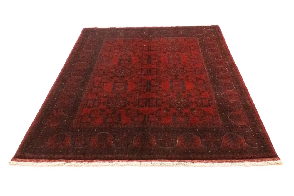 Afghanske tepper - Kunduz - 197 x 151 cm - rød