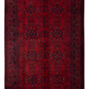 Afghanske tepper - Kunduz - 198 x 130 cm - mørk rød