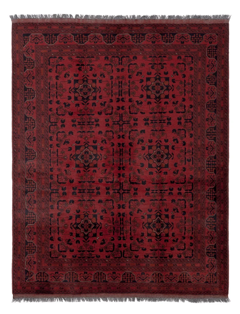 Afghanske tepper - Kunduz - 198 x 153 cm - rød