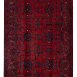 Afghanske tepper - Kunduz - 199 x 132 cm - mørk rød