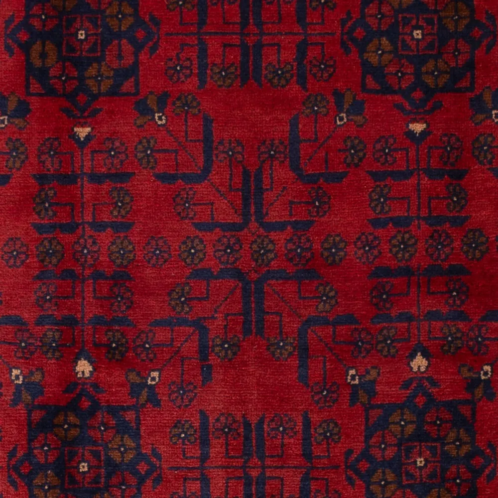 Afghanske tepper - Kunduz - 199 x 132 cm - mørk rød