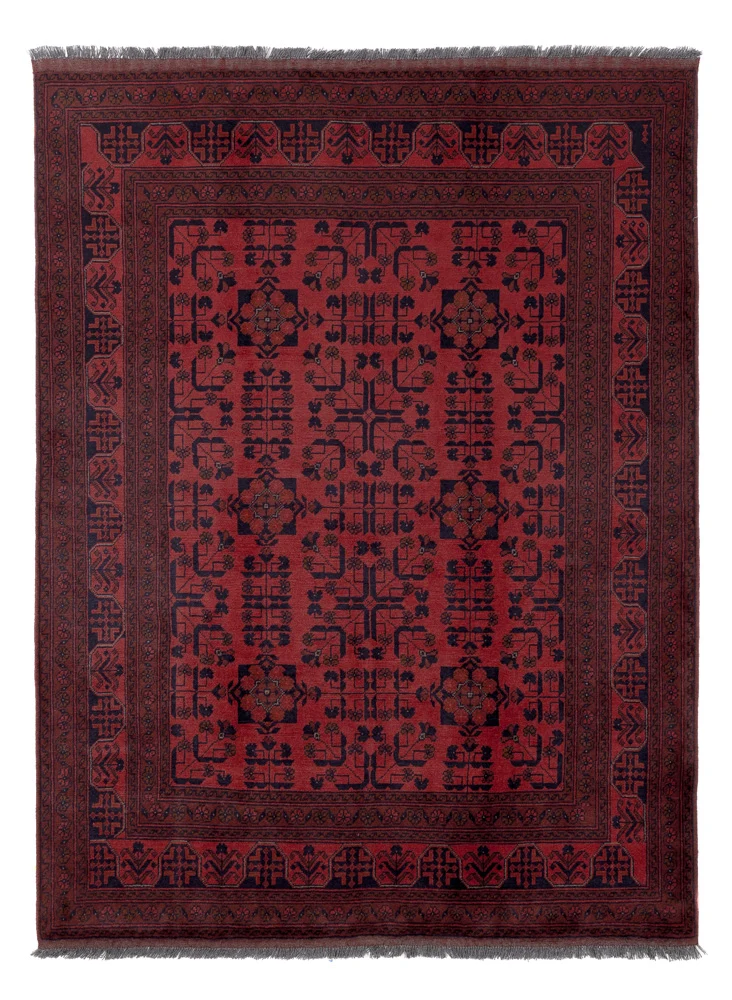 Afghanske tepper - Kunduz - 199 x 151 cm - rød