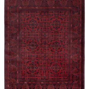 Afghanske tepper - Kunduz - 199 x 154 cm - rød