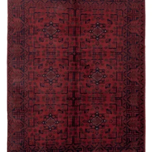 Afghanske tepper - Kunduz - 199 x 154 cm - rød