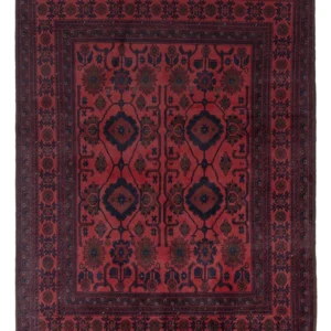 Afghanske tepper - Kunduz - 200 x 156 cm - rød