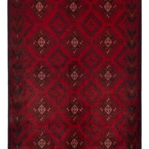 Afghanske tepper - Kunduz - 201 x 126 cm - rød