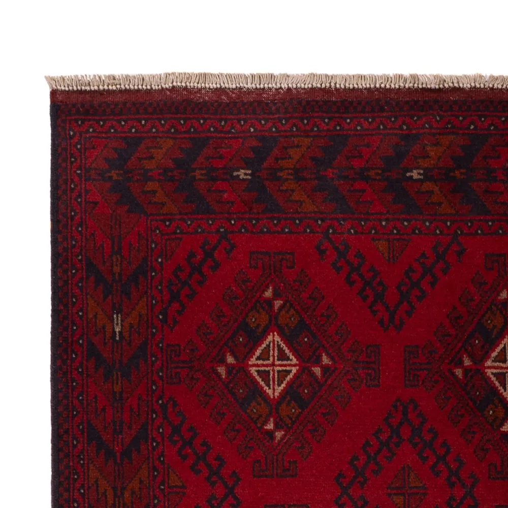 Afghanske tepper - Kunduz - 201 x 126 cm - rød