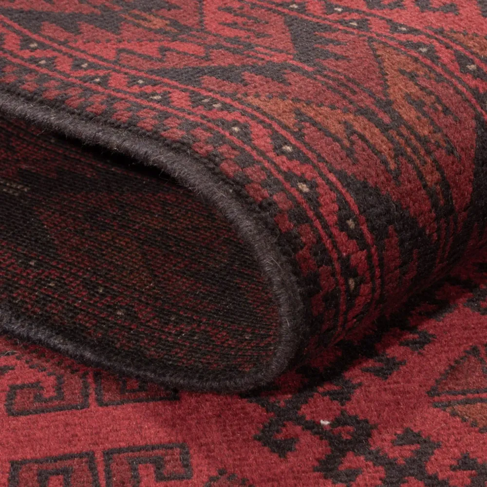 Afghanske tepper - Kunduz - 201 x 126 cm - rød