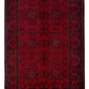 Afghanske tepper - Kunduz - 201 x 126 cm - mørk rød