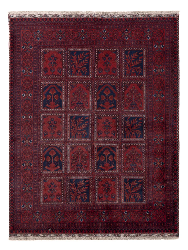 Afghanske tepper - Kunduz - 201 x 152 cm - rød