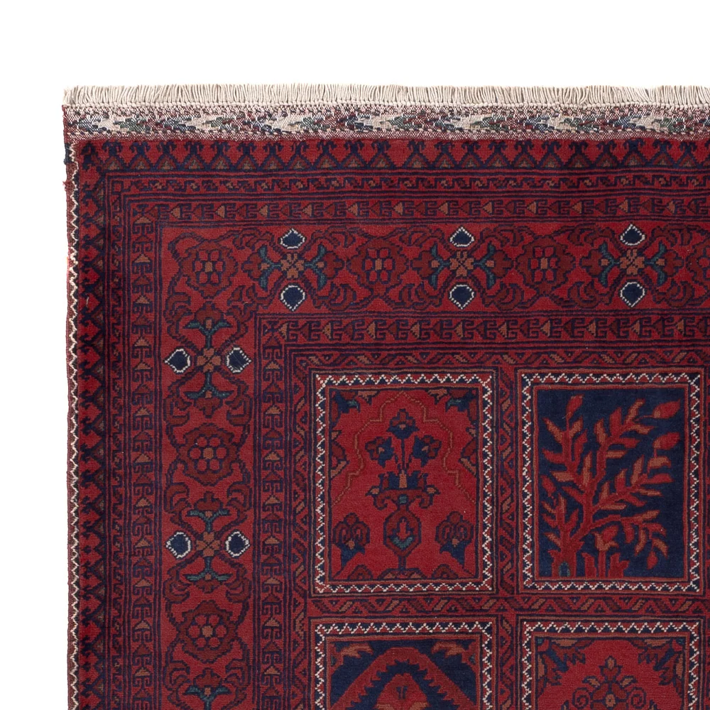 Afghanske tepper - Kunduz - 201 x 152 cm - rød