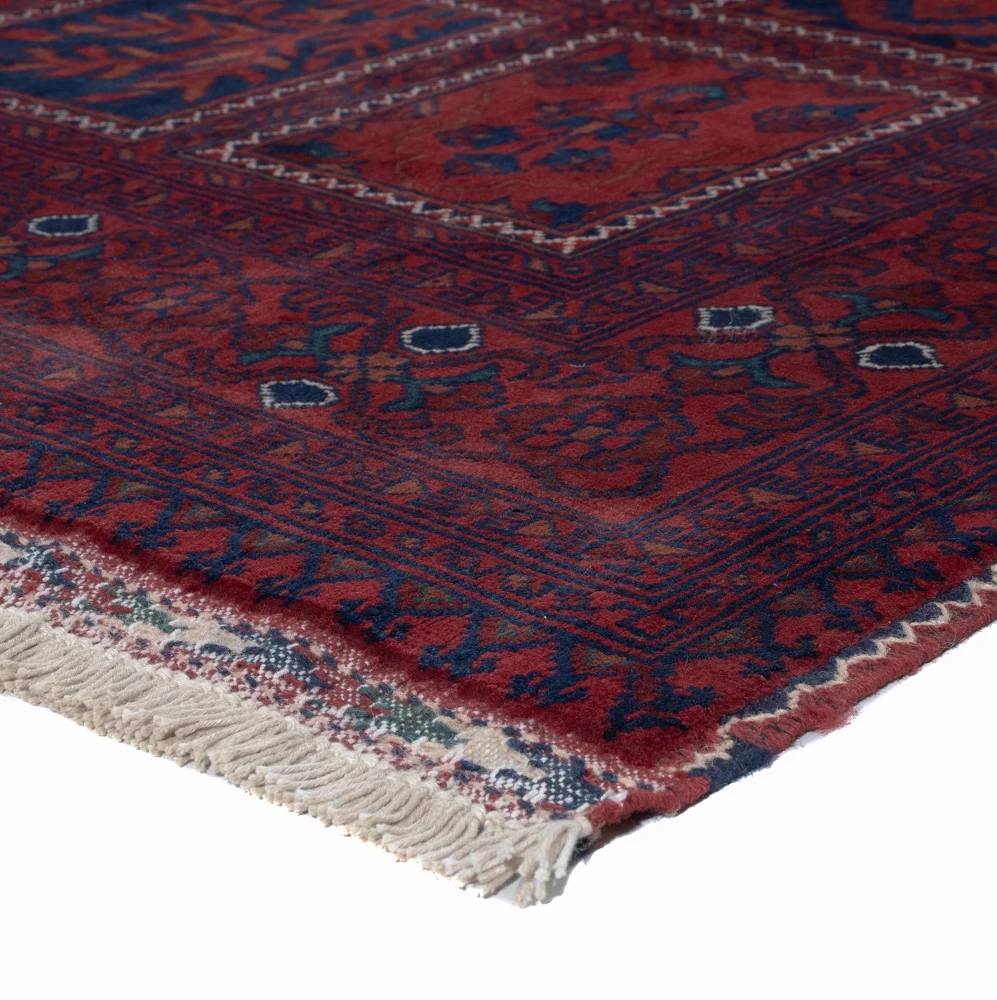 Afghanske tepper - Kunduz - 201 x 152 cm - rød