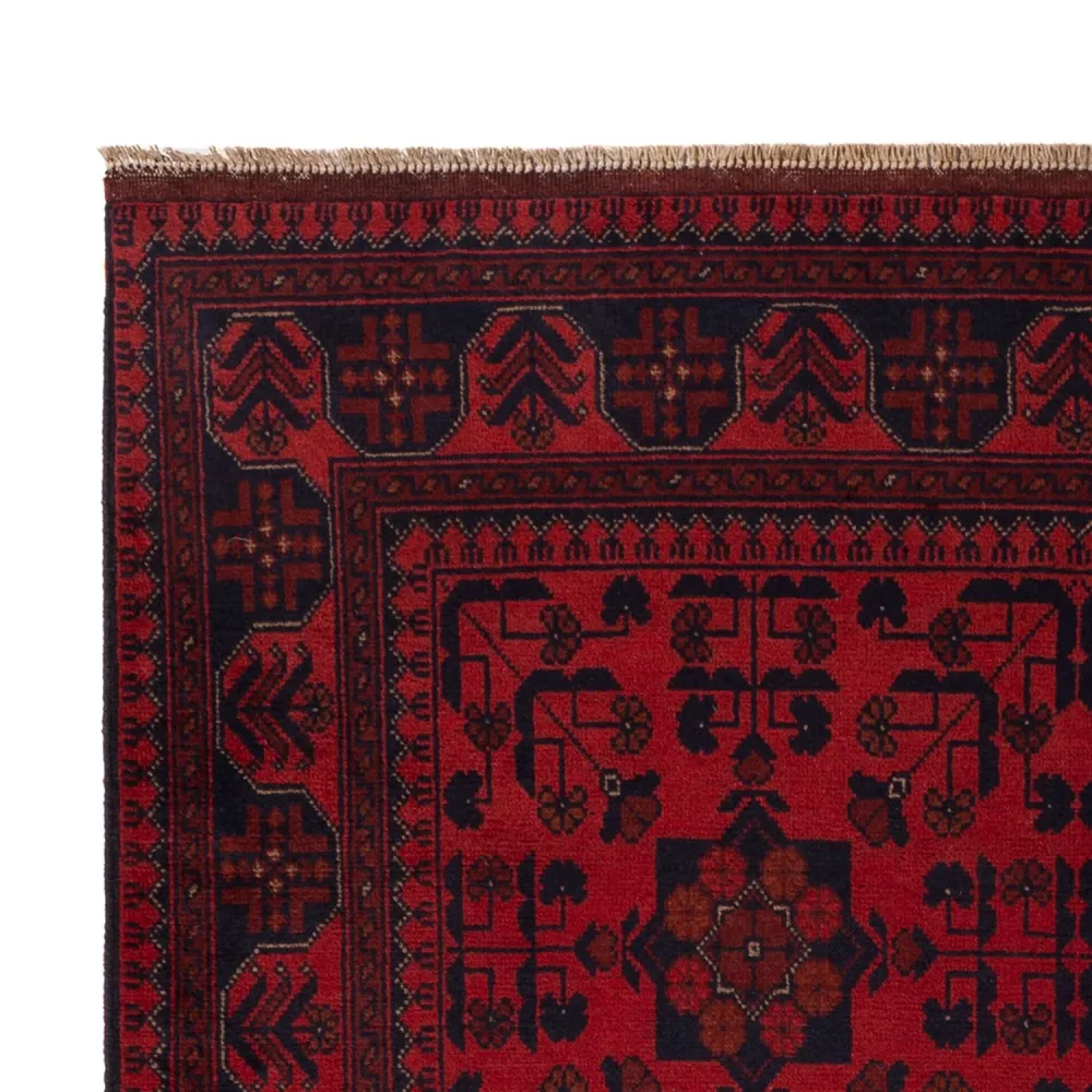 Afghanske tepper - Kunduz - 203 x 128 cm - rød