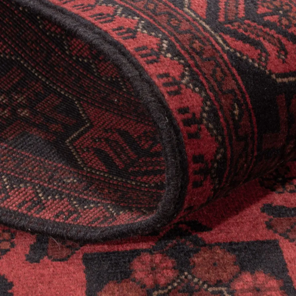 Afghanske tepper - Kunduz - 203 x 128 cm - rød