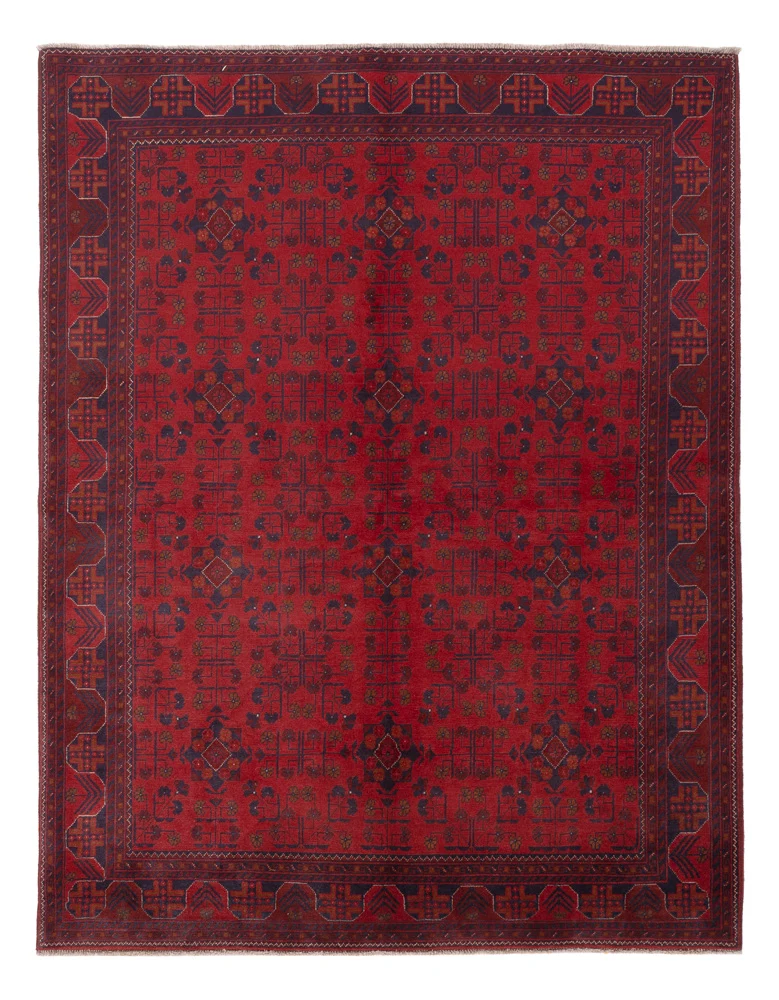 Afghanske tepper - Kunduz - 227 x 174 cm - rød
