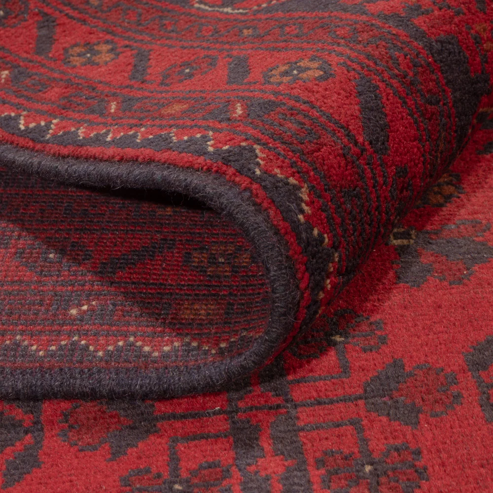 Afghanske tepper - Kunduz - 229 x 177 cm - rød