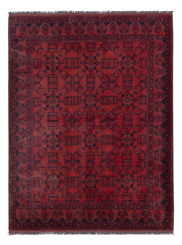 Afghanske tepper - Kunduz - 233 x 178 cm - rød
