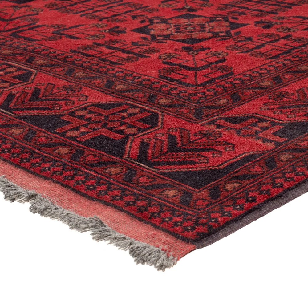 Afghanske tepper - Kunduz - 233 x 178 cm - rød