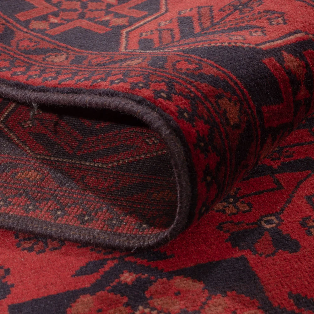 Afghanske tepper - Kunduz - 233 x 178 cm - rød