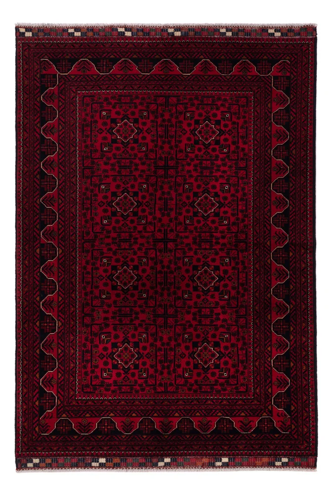 Afghanske tepper - Kunduz - 234 x 163 cm - mørk rød