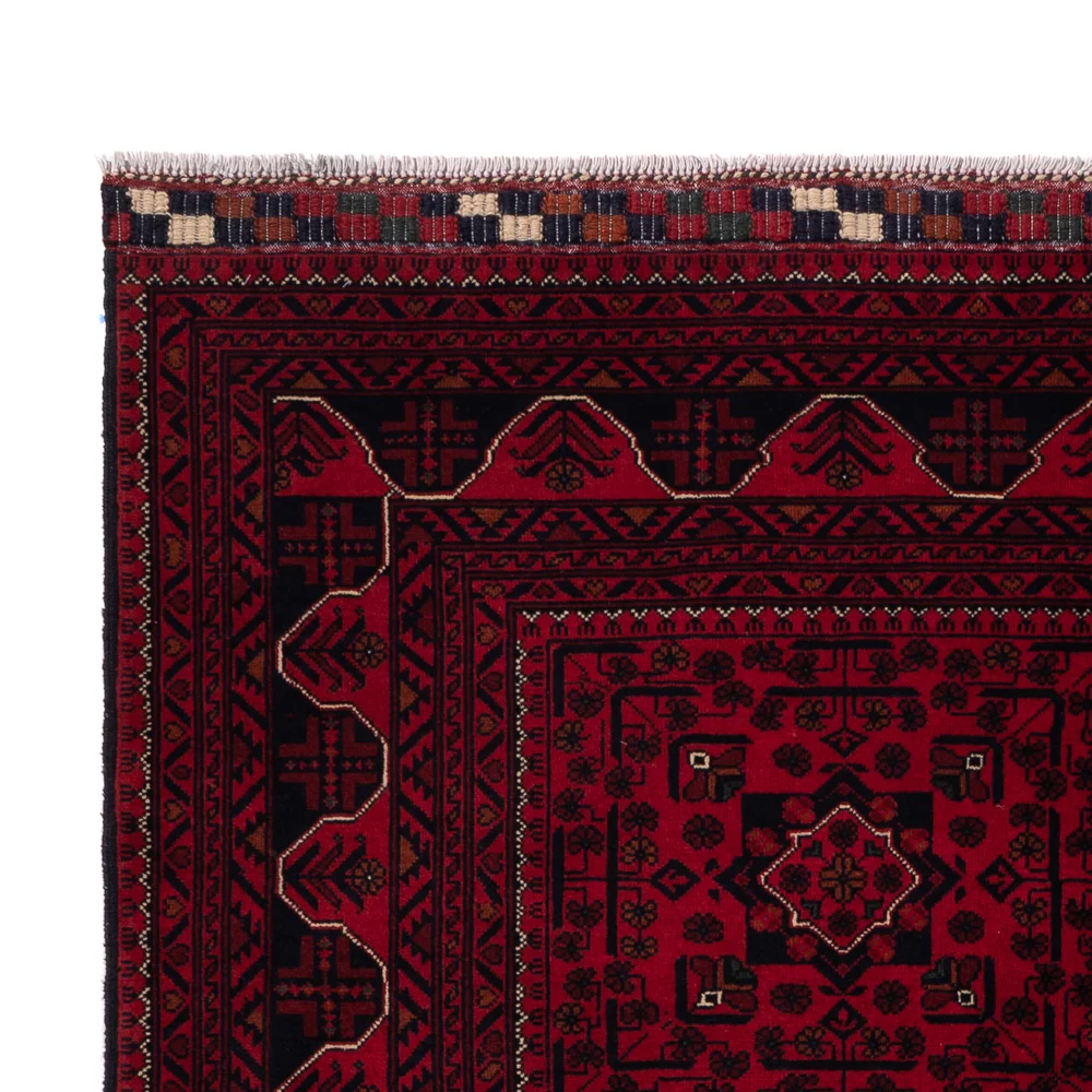 Afghanske tepper - Kunduz - 234 x 163 cm - mørk rød