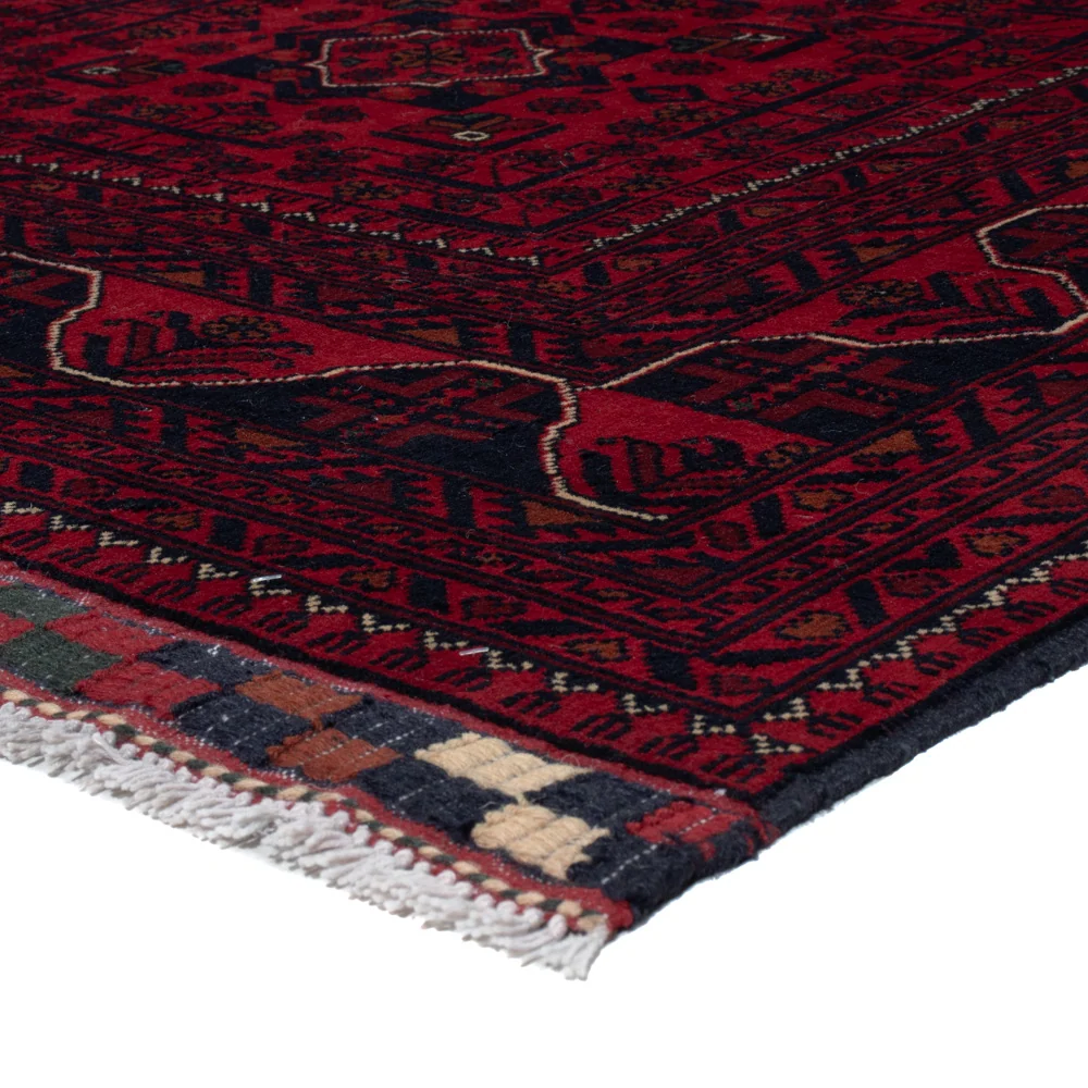 Afghanske tepper - Kunduz - 234 x 163 cm - mørk rød